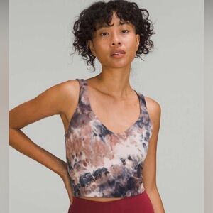 NEW Lululemon Align Tank Top Diamond Dye Seashell Smoky Topaz Graphite Grey - 8